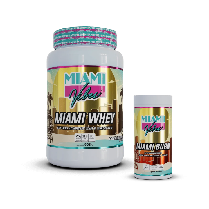 Pack sèche & tonus – Whey + complément | Miami Vibes