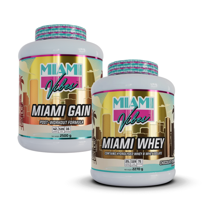 Pack prise de masse – Miami Gain + Whey | Miami Vibes