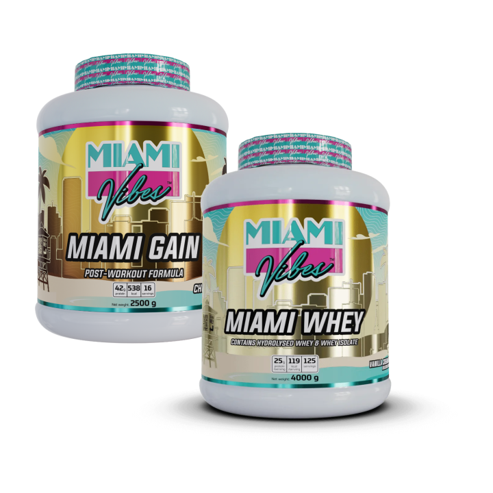 Pack prise de masse – Miami Gain + Whey | Miami Vibes