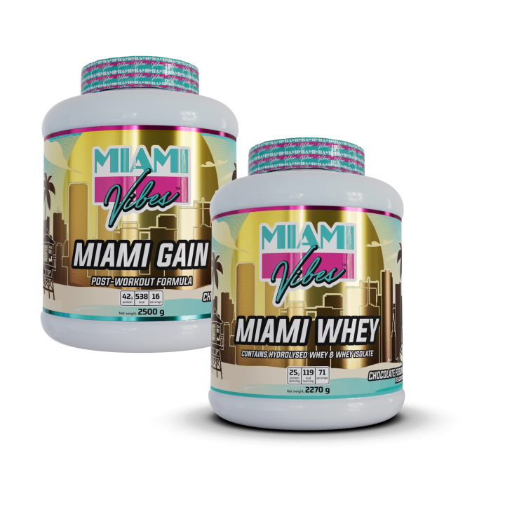 Pack prise de masse – Miami Gain + Whey | Miami Vibes