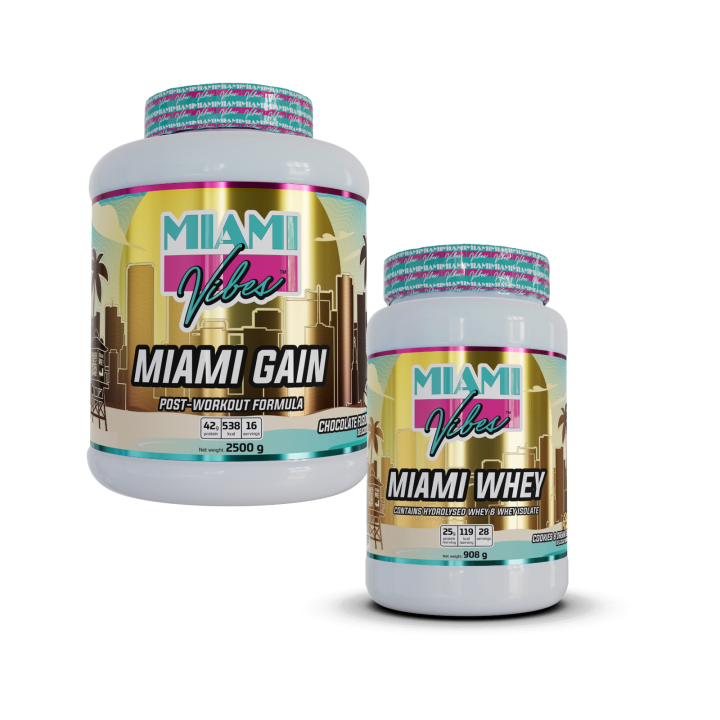 Pack prise de masse – Miami Gain + Whey | Miami Vibes