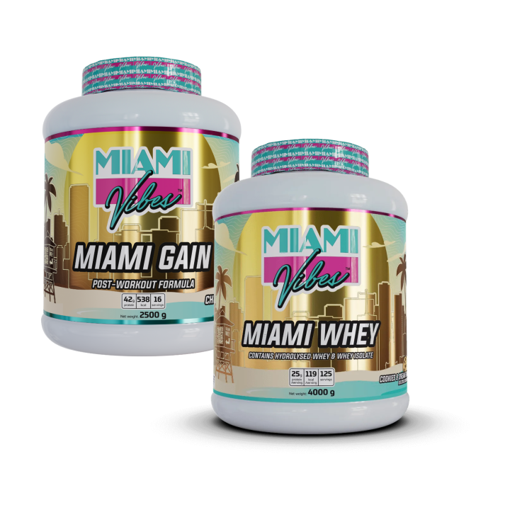 Pack prise de masse – Miami Gain + Whey | Miami Vibes