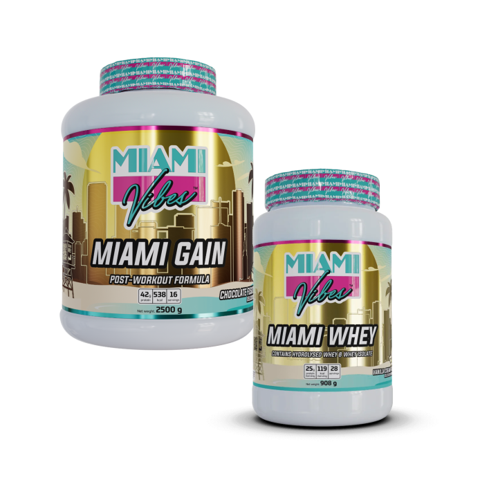 Pack prise de masse – Miami Gain + Whey | Miami Vibes