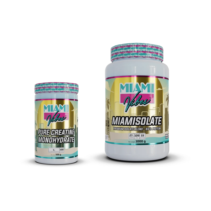 Pack Muscle Premium Isolate – Whey + créatine | Miami Vibes