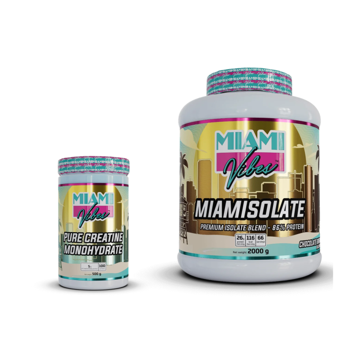 Pack Muscle Premium Isolate – Whey + créatine | Miami Vibes
