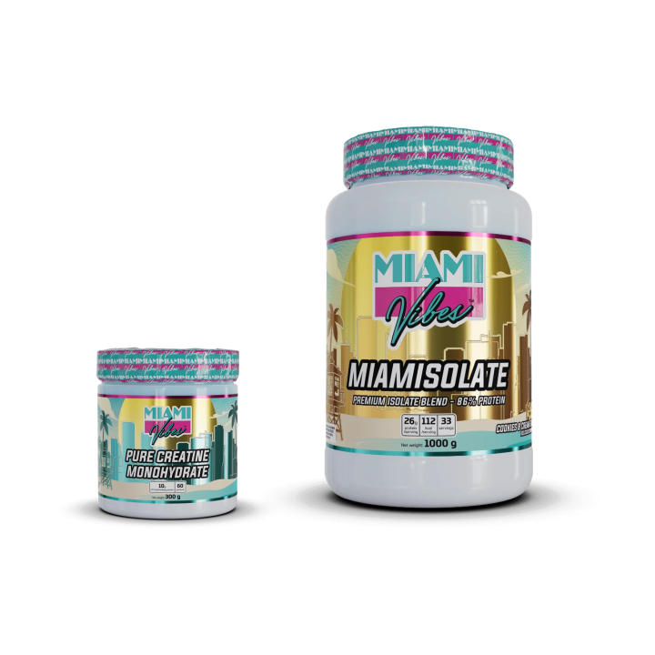 Pack Muscle Premium Isolate – Whey + créatine | Miami Vibes
