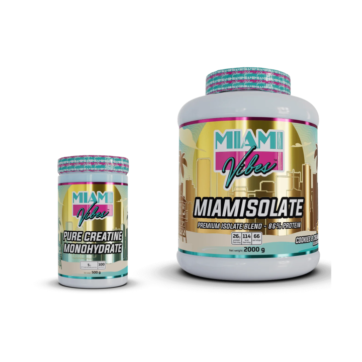 Pack Muscle Premium Isolate – Whey + créatine | Miami Vibes