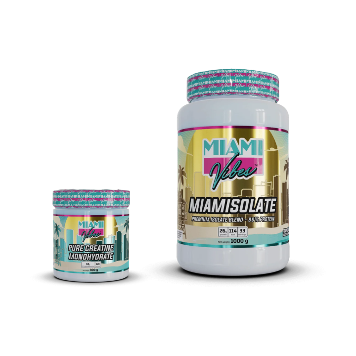 Pack Muscle Premium Isolate – Whey + créatine | Miami Vibes