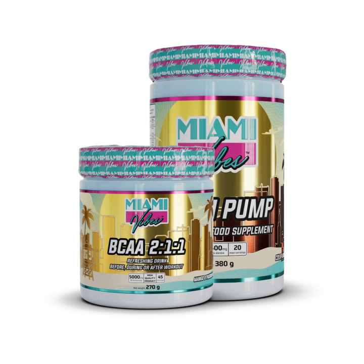 Pack BCAA & pré-workout – Amino Performance | Miami Vibes