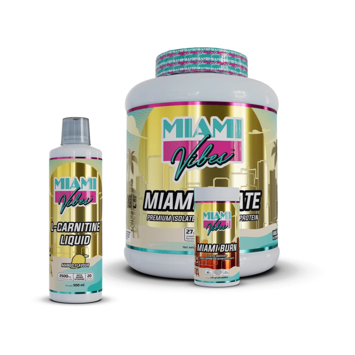 Pack sèche premium – Isolate, L-Carnitine, Miami Burn