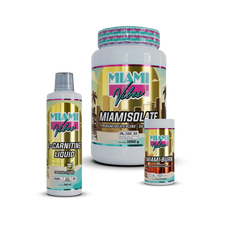 Pack sèche premium – Isolate, L-Carnitine, Miami Burn