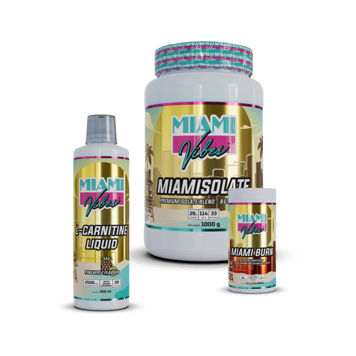 Pack sèche premium – Isolate, L-Carnitine, Miami Burn