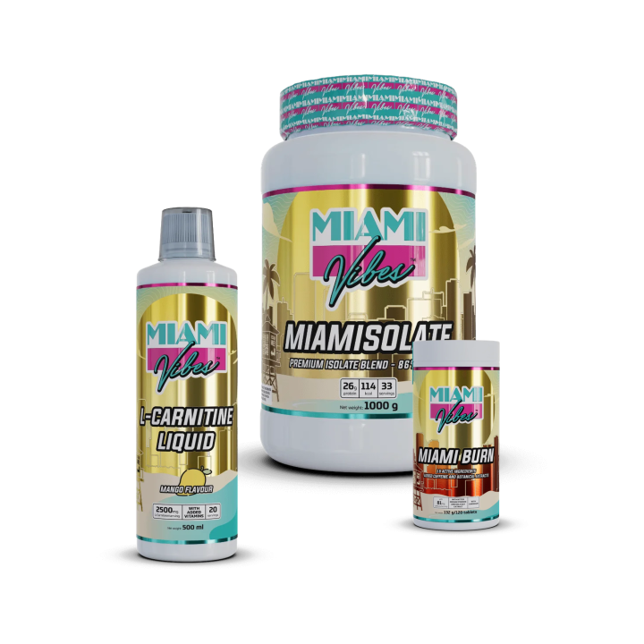 Pack sèche premium – Isolate, L-Carnitine, Miami Burn