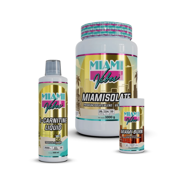 Pack sèche premium – Isolate, L-Carnitine, Miami Burn