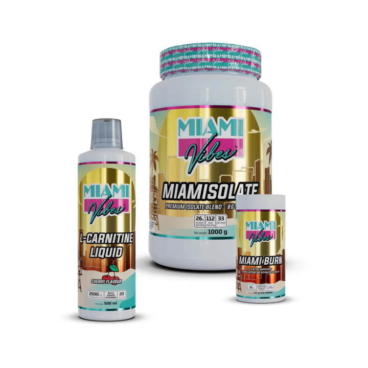 Pack sèche premium – Isolate, L-Carnitine, Miami Burn