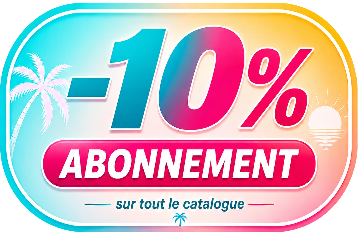 Moins 10 % avec l’abonnement sur tout le catalogue